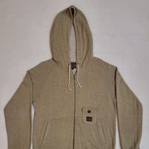 Volcom Men's Light Tan Heather Zip-Up Hoodie